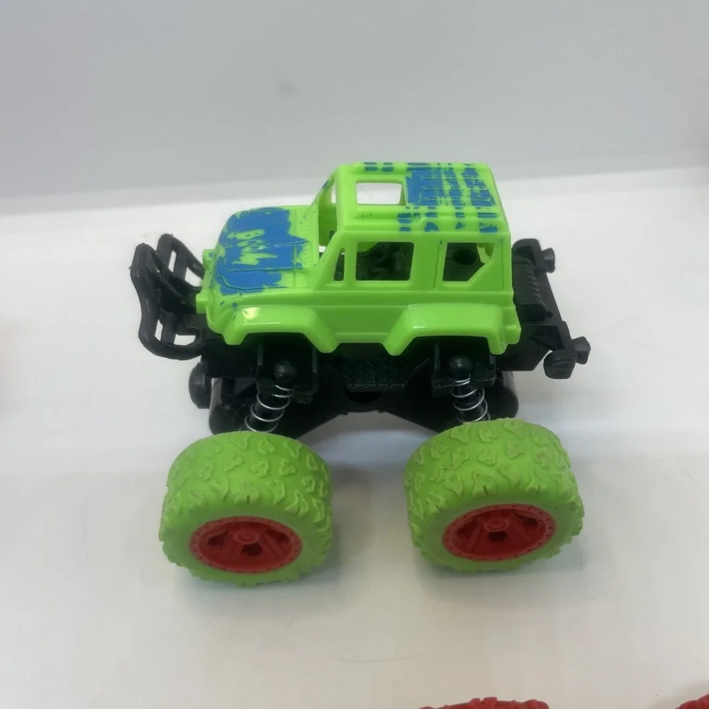 4wd monster truck cars push and go toy trucks friction‎ powered cars 5 In Total